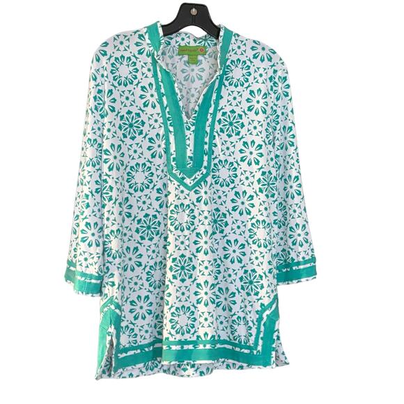 Island Republic Woman’s Tunic Sz L Comfy Jersey Knit Summer Beachy Resortwear - Picture 1 of 9